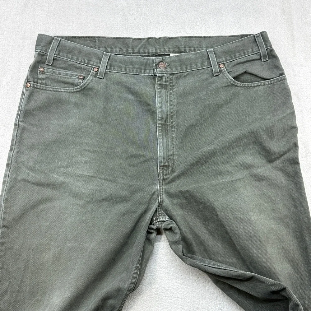 Vintage Levi's 540 Relaxed Fit Jeans Mens 42x36 Olive Green Straight Denim Y2K